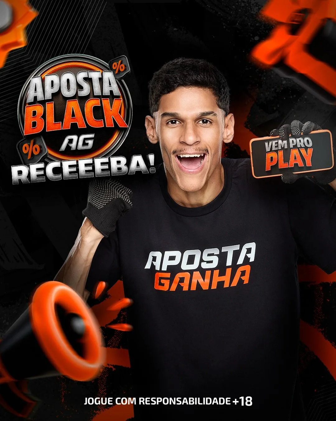 Aposta Ganha launches Black Friday promotion with new ambassador Luva de Pedreiro